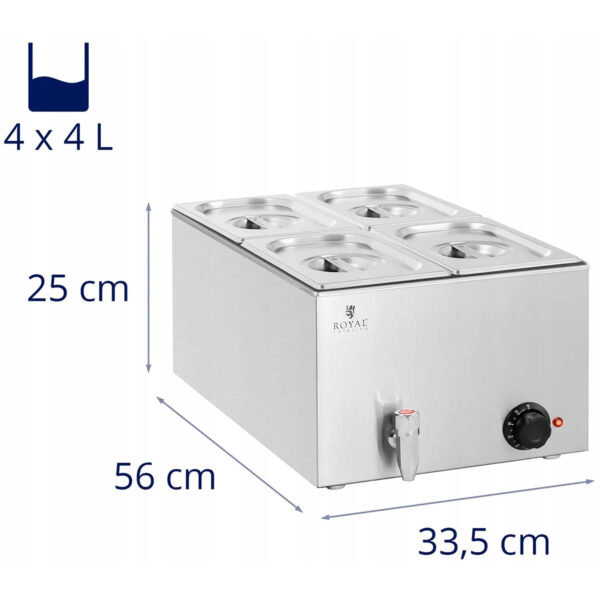 Bemar z kranem 4x GN 1/4 - obrazek 3