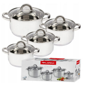 Komplet garnków ze stali nierdzewnej dla KGW