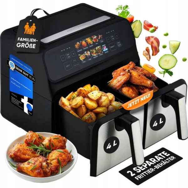 Air fryer dwukomorowy XXL