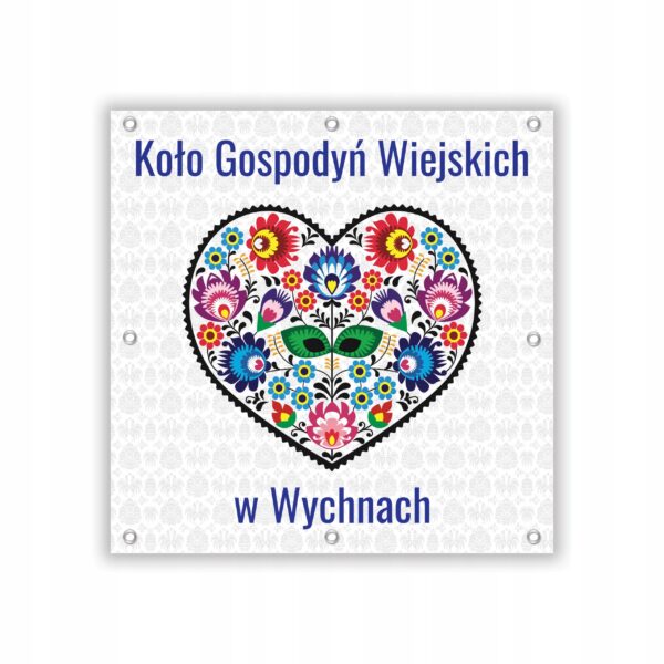 Baner z oczkami logo KGW koło gospodyń wiejskich