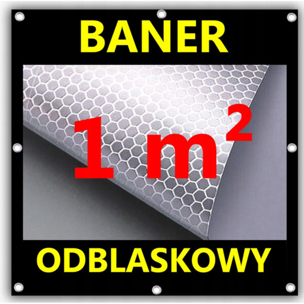 Baner odblaskowy na metry