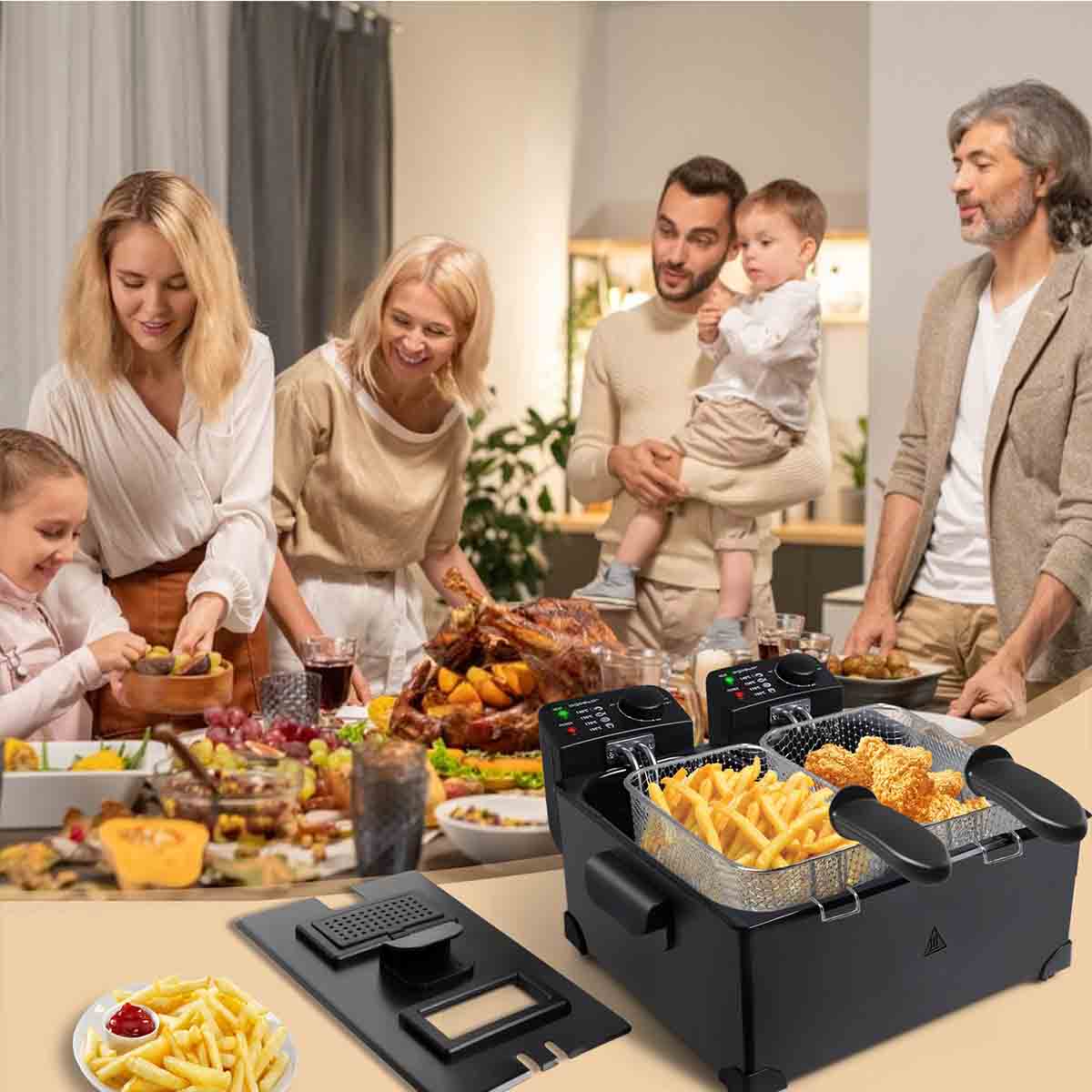 Frytkownica olejowa podwójna 6l - dla KGW - obrazek 7