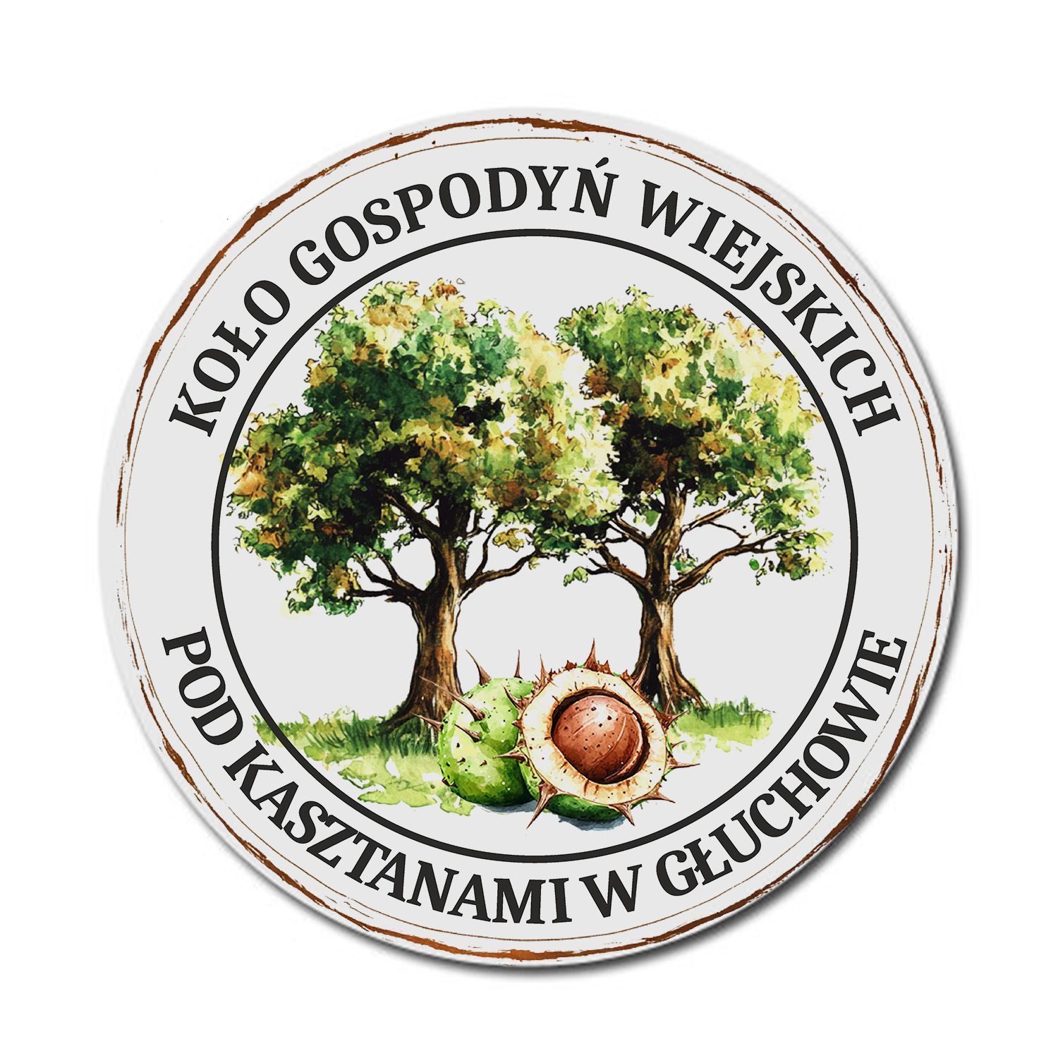 Podkładka okrągła pod kubek 10 szt z logo dla KGW - obrazek 2