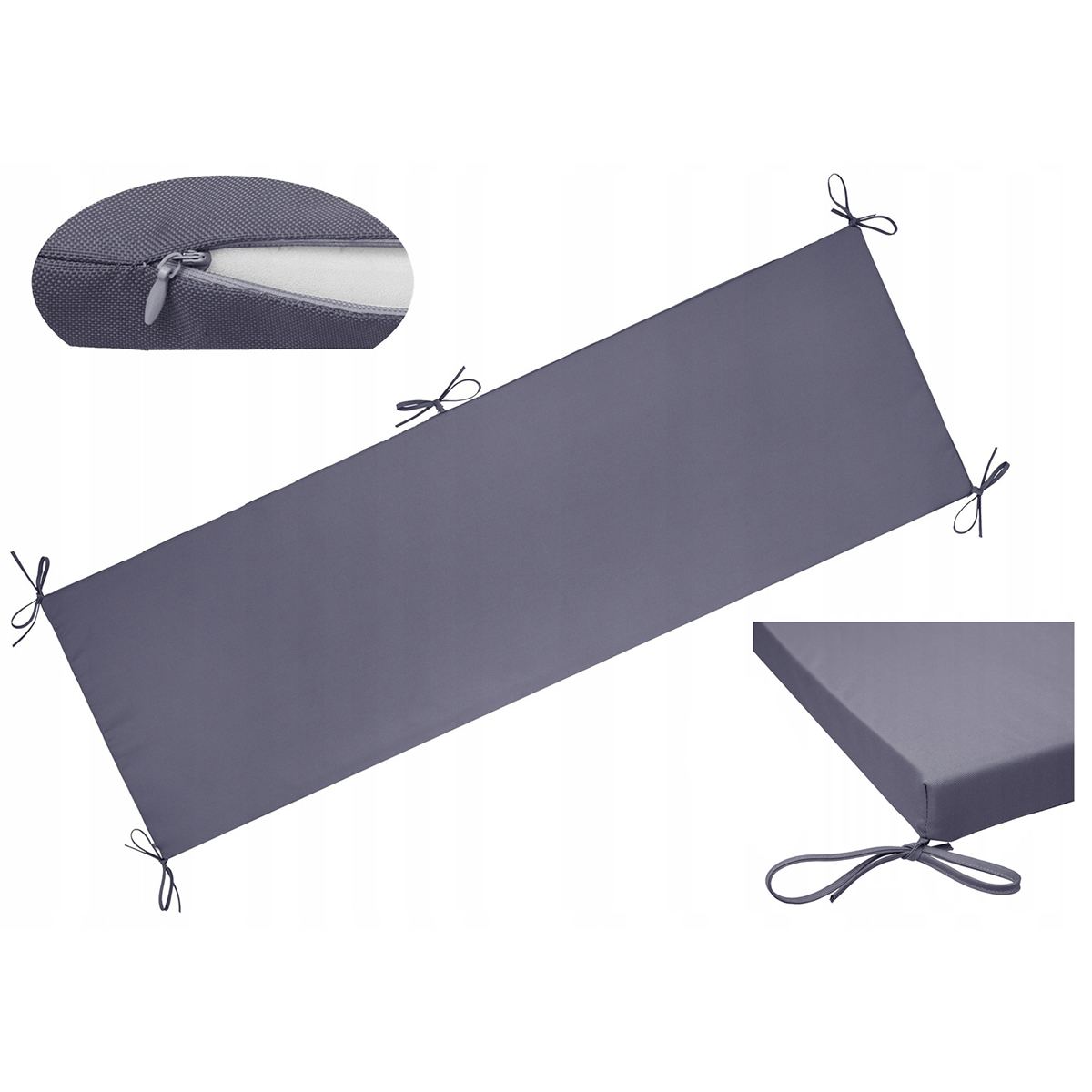 Poduszka siedzisko na ławkę dla KGW 180cm