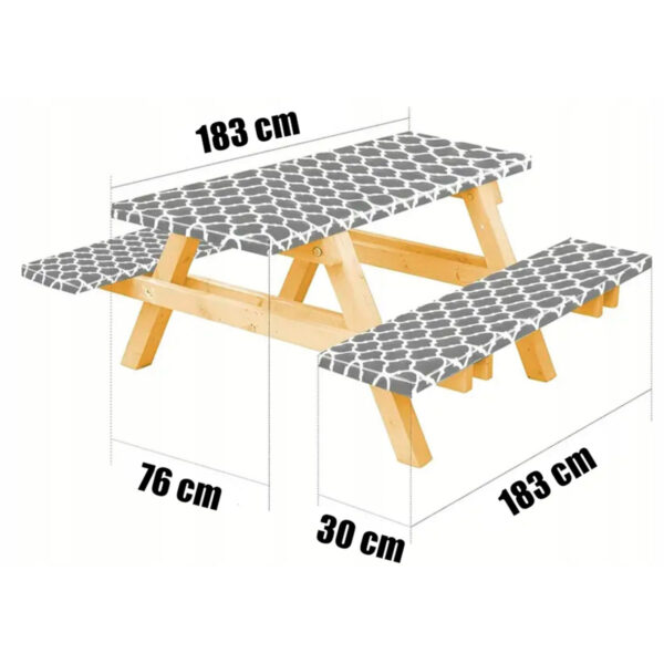 uniwersalny zestaw pokrowców stolik + ławki - obrazek 14