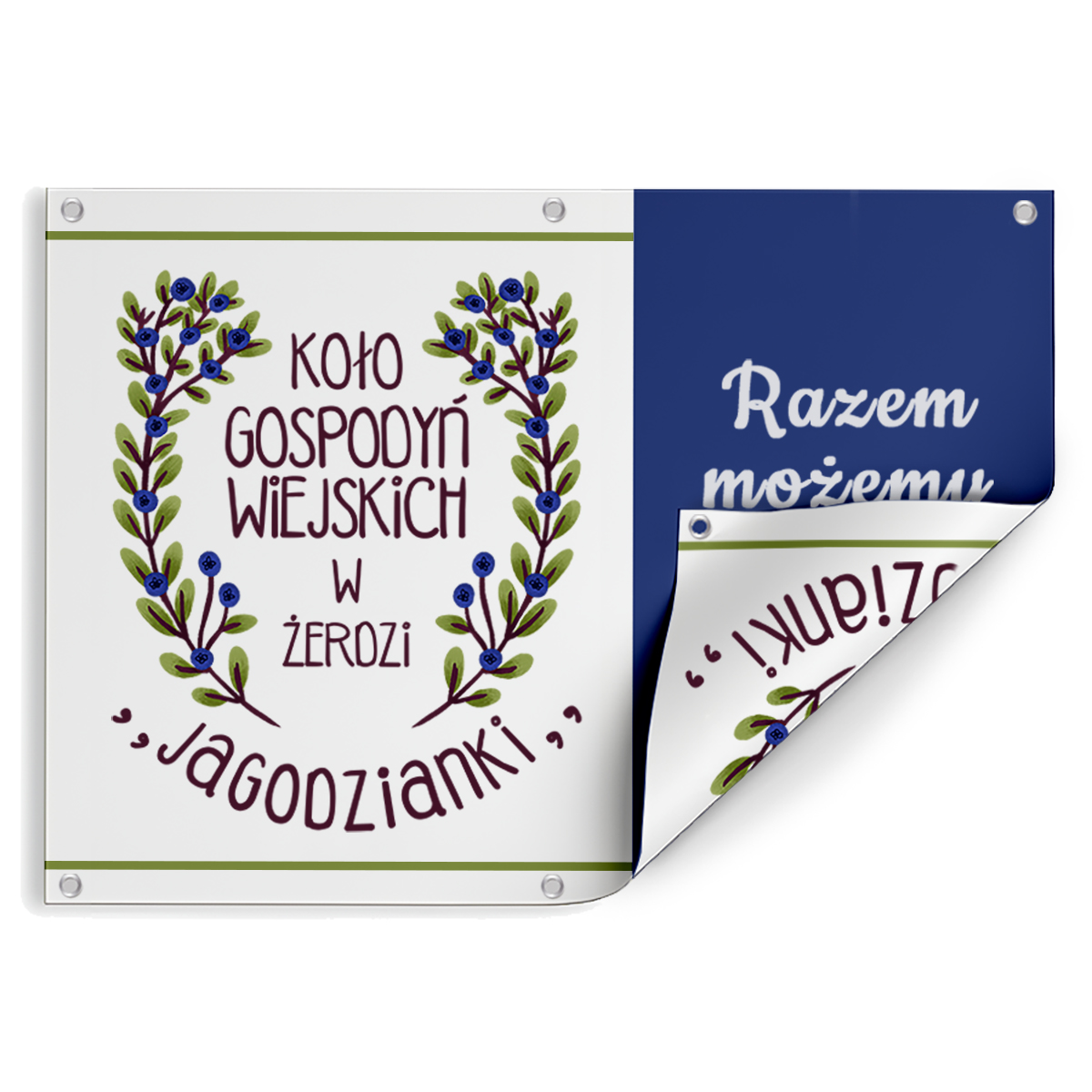 Baner KGW dwustronny oczkowany