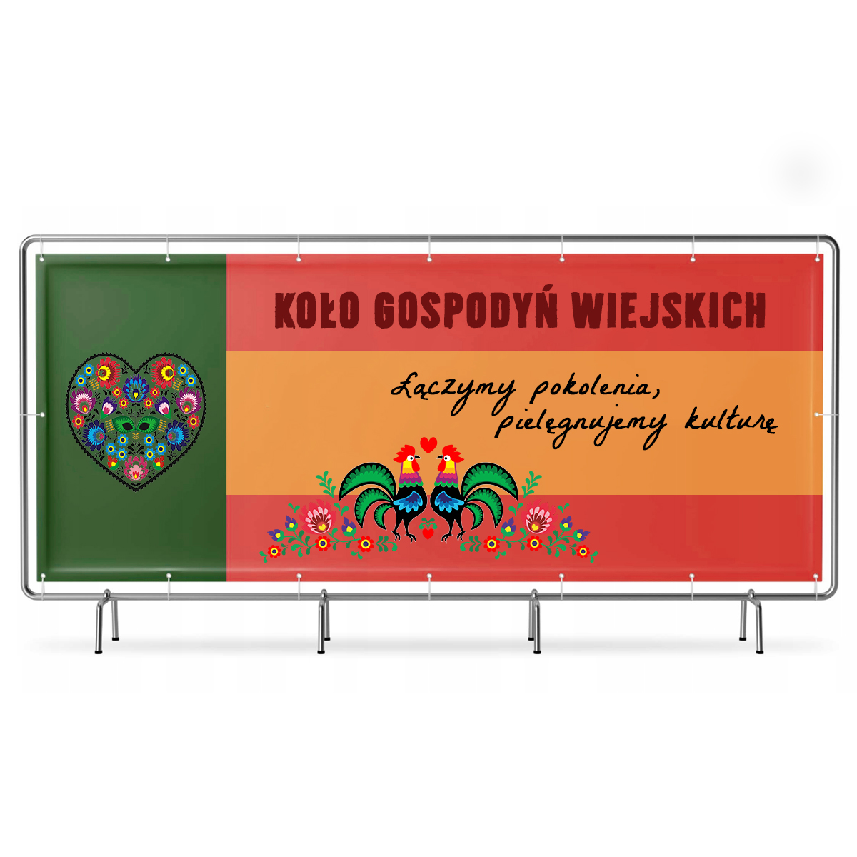 Baner reklamowy KGW 200x100 cm do powieszenia