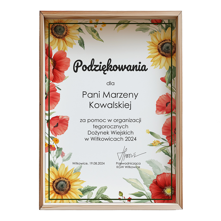 Dyplomy podziękowania dla KGW