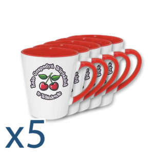 Kubek latte z kolorowym środkiem dla KGW - zestaw 5 sztuk