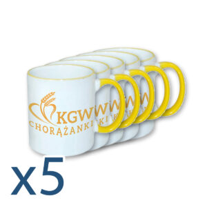 Kubek z kolorowym uszkiem dla KGW - zestaw 5 sztuk