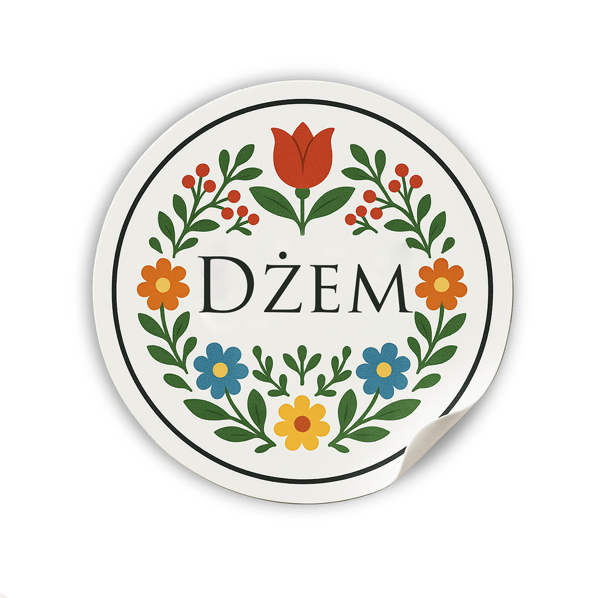 Etykiety na butelki/słoiki okrągłe 264 szt dla KGW