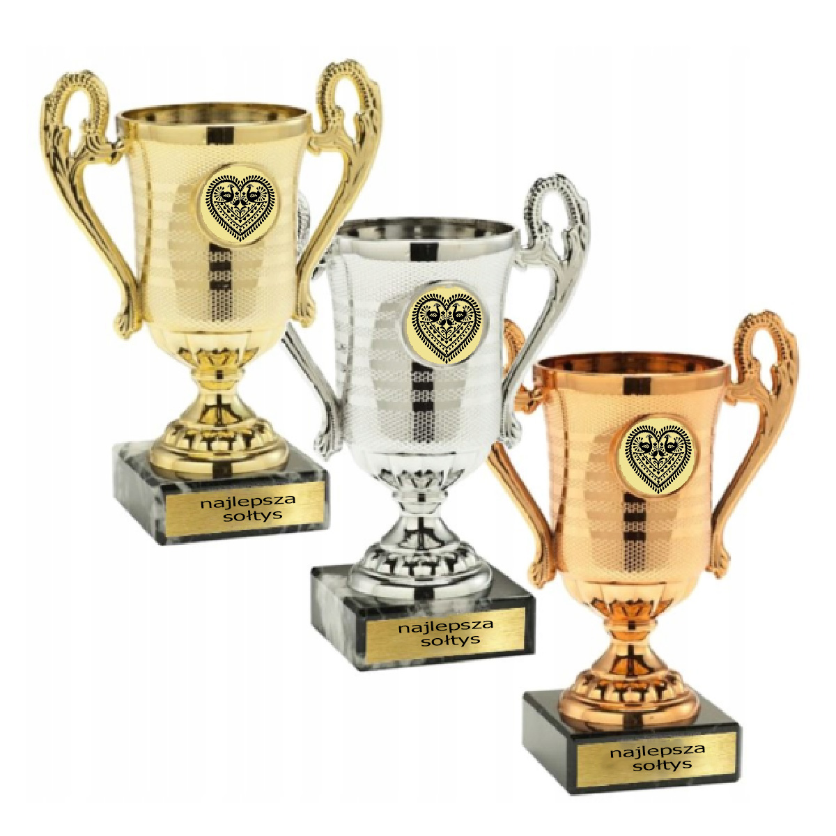 Komplet Pucharów z grawerem dla KGW