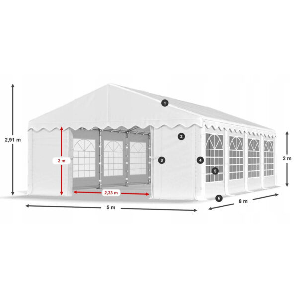 namiot imprezowy 8x5m - obrazek 4