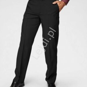 Czarne męskie spodnie garniturowe duże rozmiary dla KGW