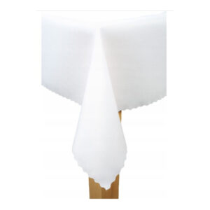 Długi obrus biały plamoodporny 130x530cm dla KGW