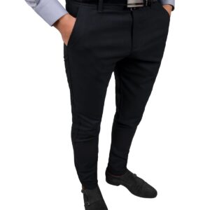 Eleganckie spodnie czarne dopasowane dla KGW