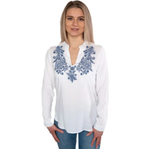 Koszula z niebieskim haftem ozdobnym dla KGW