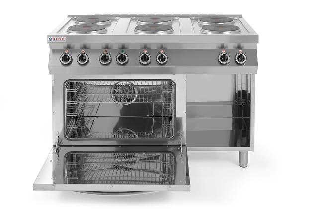 Kuchenka elektryczna 6-palnikowa z piekarnikiem dla KGW - obrazek 2