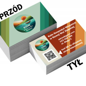 Wizytówki 300szt dwustronne 90x50mm dla KGW