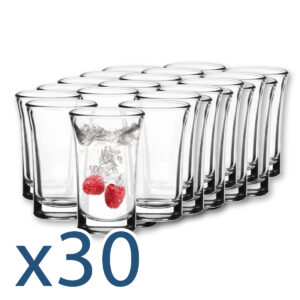 Kieliszki 40ml do wódki grube szkło dla KGW - zestaw 30 sztuk