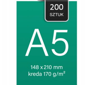 Ulotki jednostronne A5 zestaw 200sztuk dla KGW