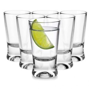 Zestaw 6x kieliszki do wódki 25ml z grubą stopką