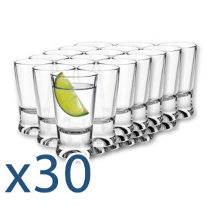 Zestaw 6x kieliszki do wódki 25ml z grubą stopką