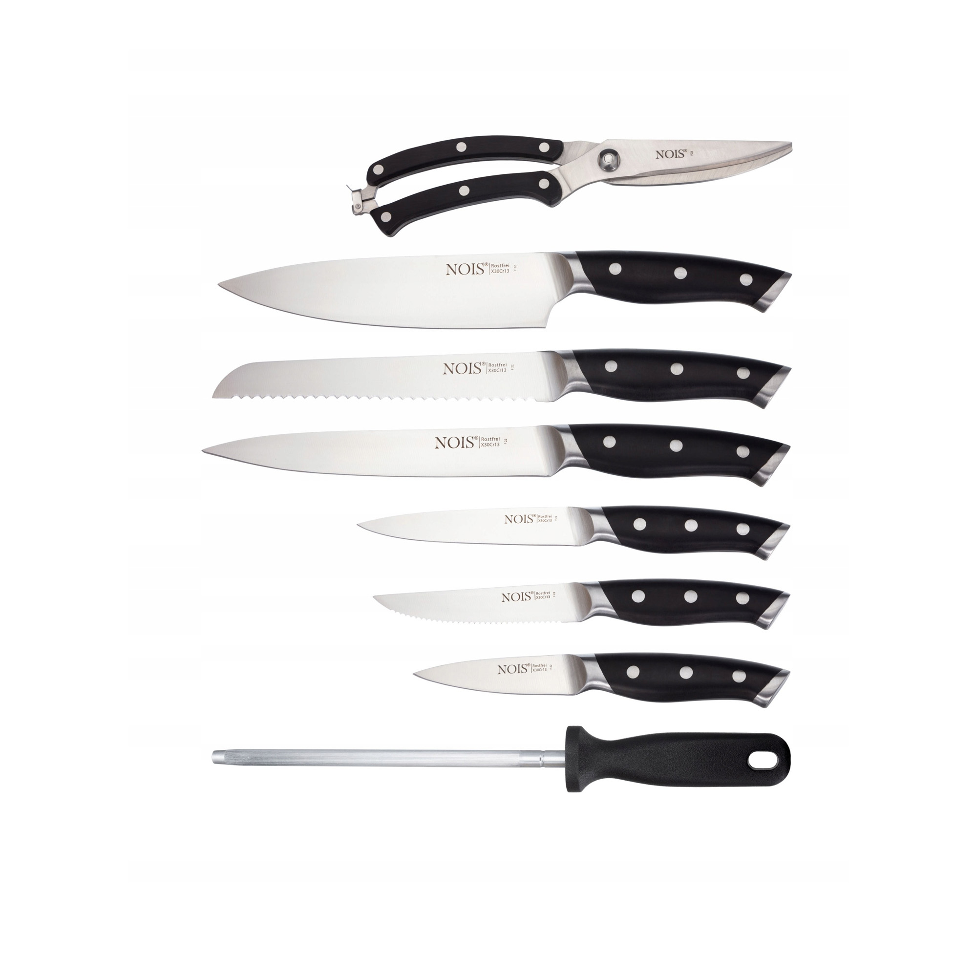 Duży zestaw noży 14 elementów w bloku dla KGW