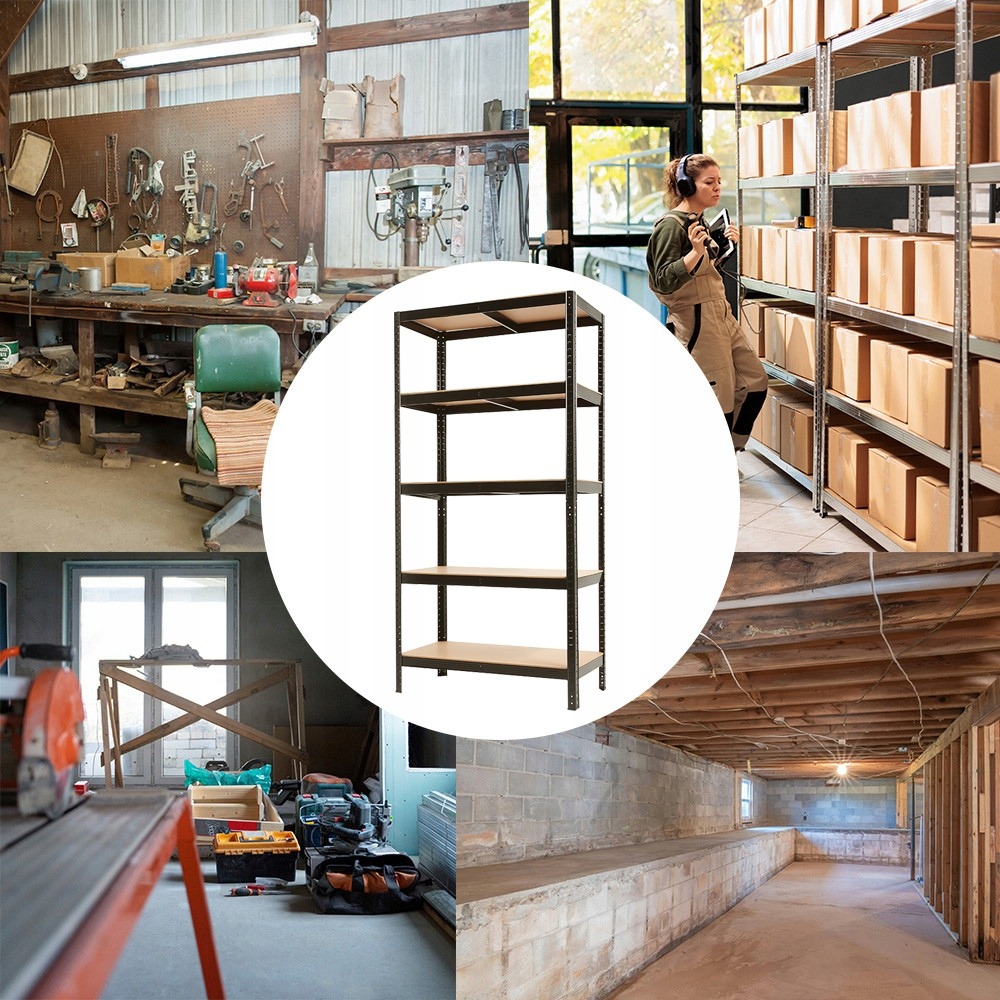 Szeroki regał magazynowy 220x110x45cm dla KGW - obrazek 6