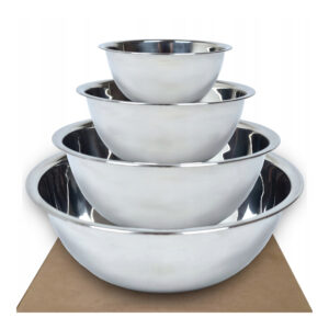 Zestaw misek stalowych 0,8l 1,5l 2,5l 4,4l dla KGW