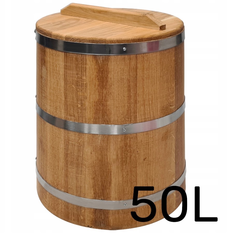 Beczka dębowa do kapusty duża 50 l dla KGW