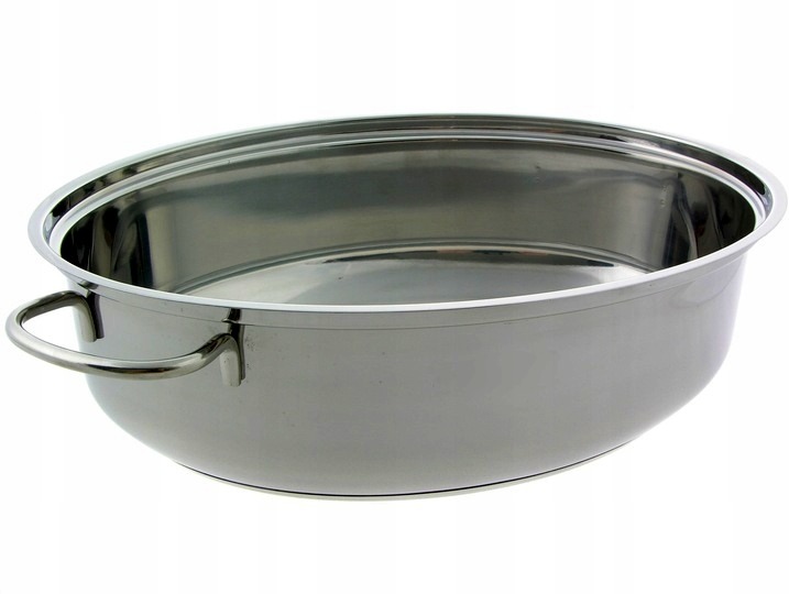 Duża brytfanka gęsiarka stal nierdzewna dla KGW 34cm 5,6l - obrazek 3