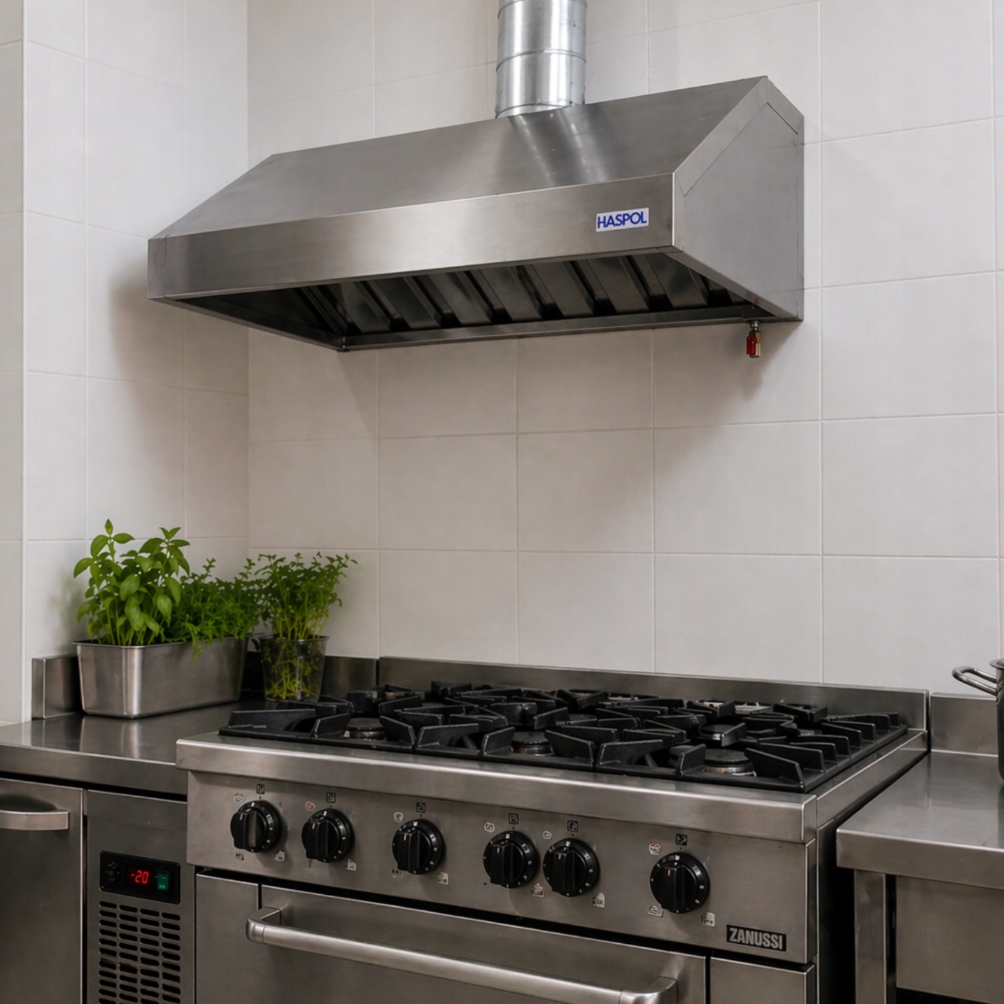 Okap gastronomiczny Haspol 100x70 cm z wentylatorem dla KGW - obrazek 7